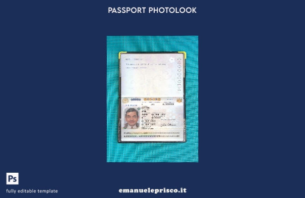 modello photolook presente del passaporto giapponese in stile verificato